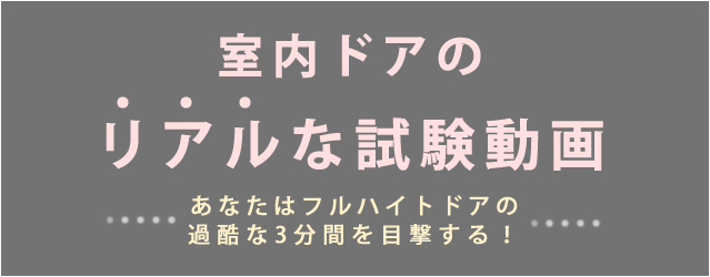 室内ドアのリアルな試験動画